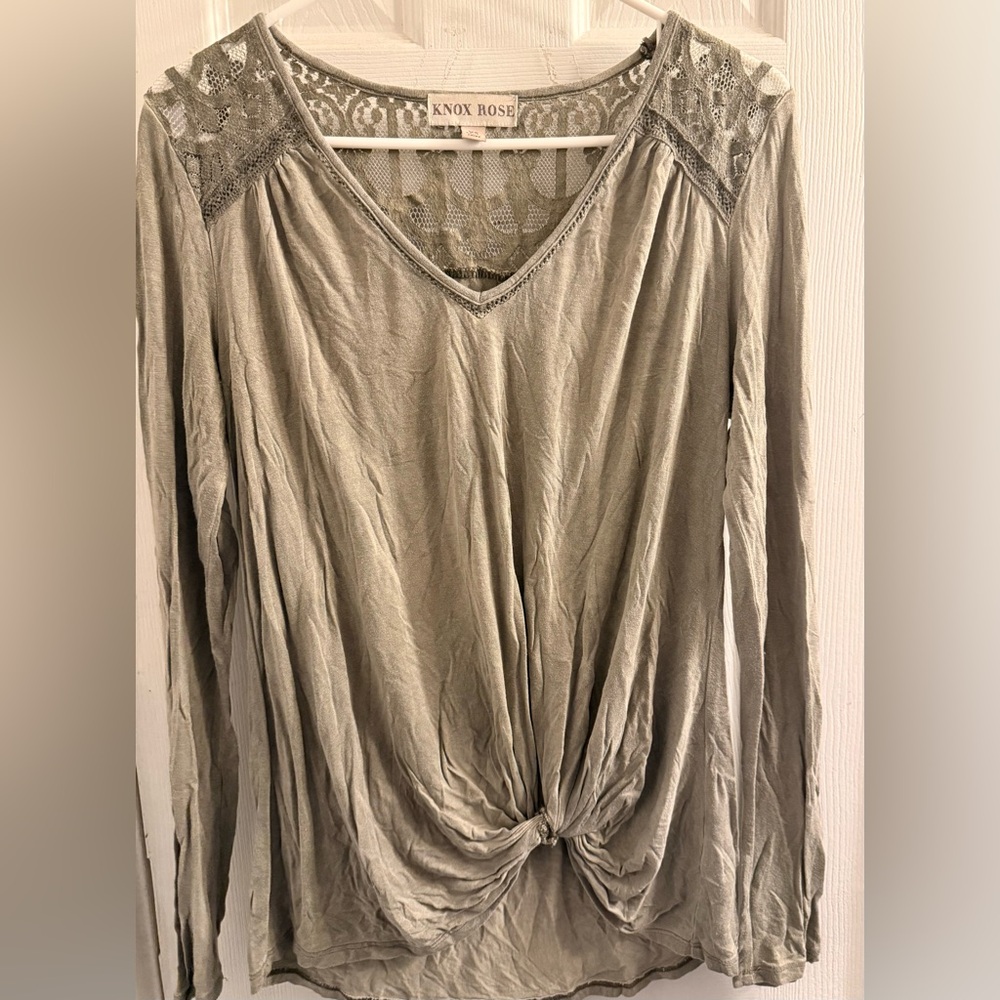 Knox Rose Light Gray Women's Blouse size XS